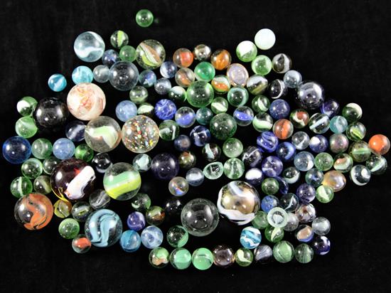 A collection of assorted Victorian and later marbles